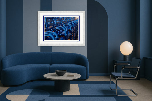 LA PROM 024-Les Chaises Bleues-Promenade des Anglais.Nice-Framed Wall Photo Print