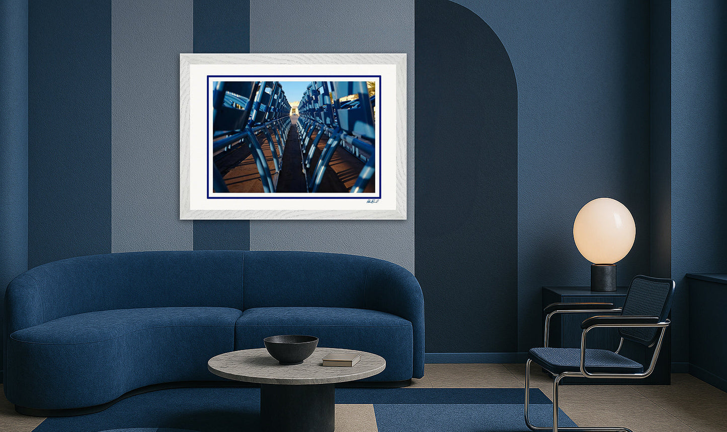 LA PROM 109-Les Chaises Bleues-Promenade des Anglais.Nice-Framed Wall Photo Print
