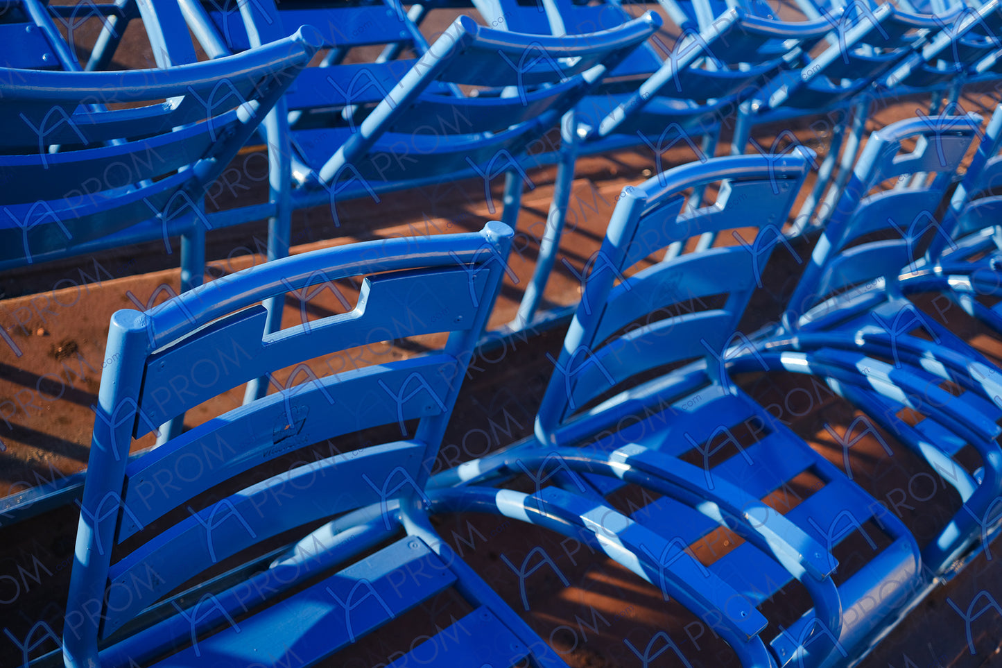 LA PROM 090-Les Chaises Bleues-Promenade des Anglais.Nice-Framed Wall Photo Print