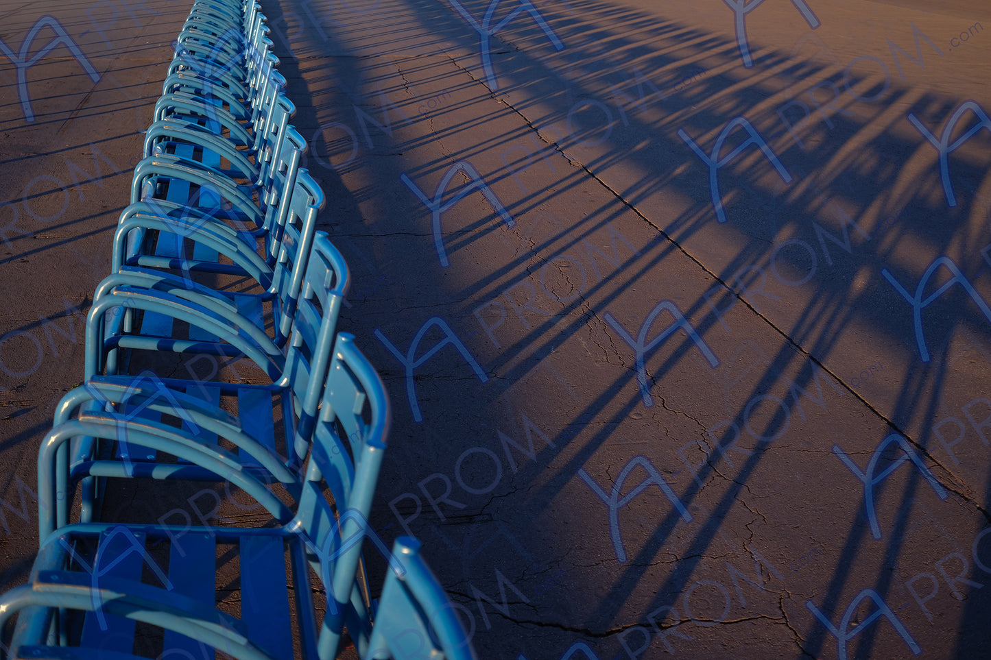 LA PROM 135-Les Chaises Bleues-Promenade des Anglais.Nice-Framed Wall Photo Print