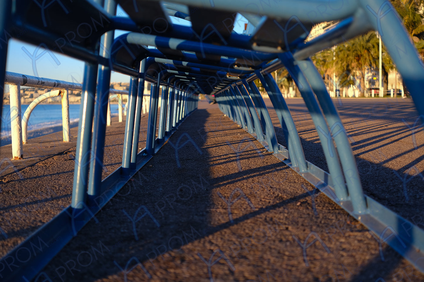 LA PROM 147-Les Chaises Bleues-Promenade des Anglais.Nice-Framed Wall Photo Print
