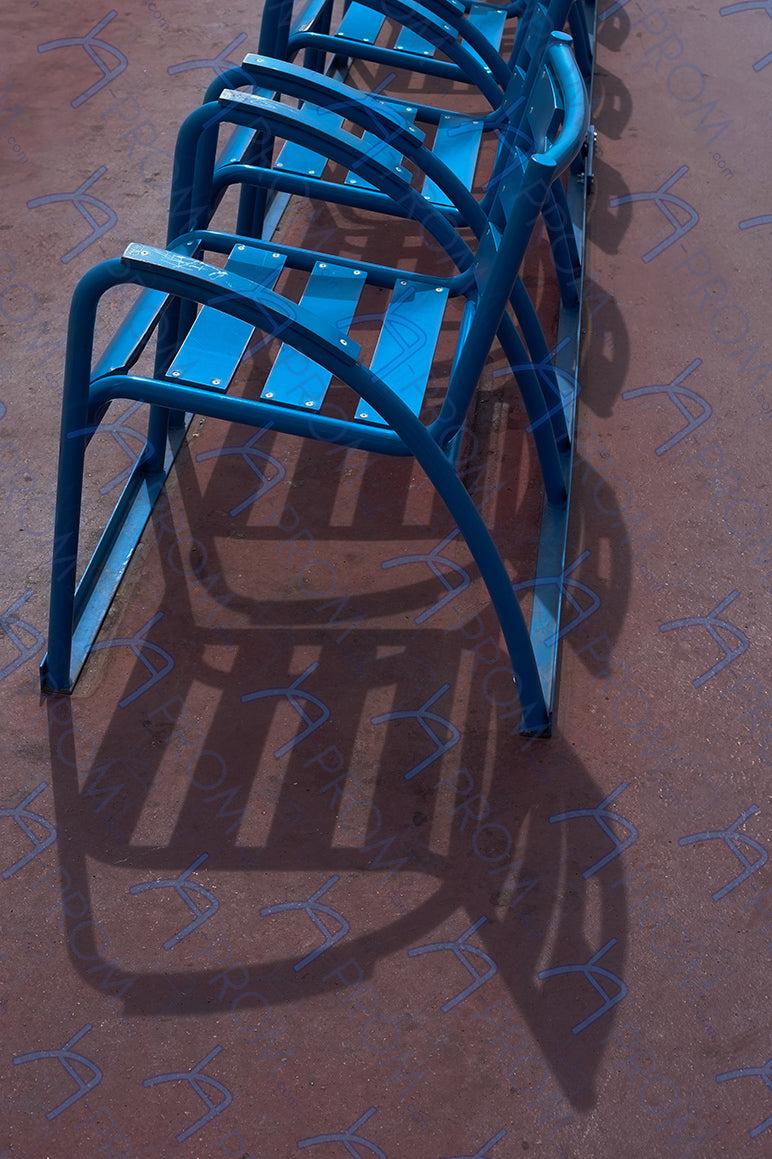 LA PROM 173-Les Chaises Bleues-Promenade des Anglais.Nice-Framed Wall Photo Print