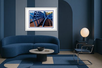 LA PROM 031-Les Chaises Bleues-Promenade des Anglais.Nice-Framed Wall Photo Print