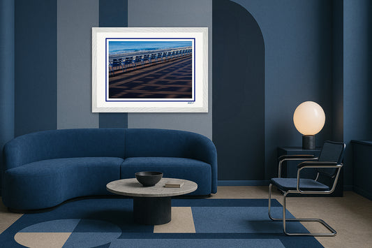 LA PROM 053-Les Chaises Bleues-Promenade des Anglais.Nice-Framed Wall Photo Print