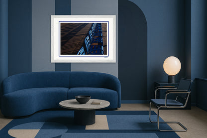 LA PROM 058-Les Chaises Bleues-Promenade des Anglais.Nice-Framed Wall Photo Print