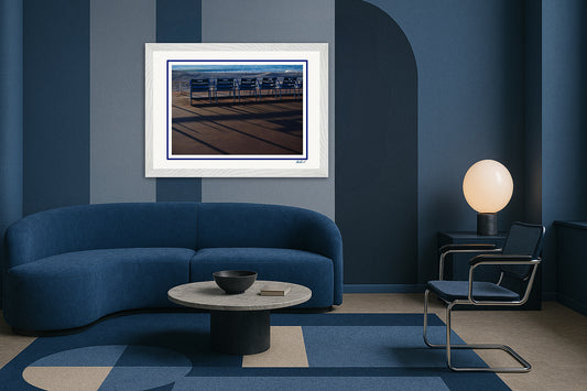 LA PROM 078-Les Chaises Bleues-Promenade des Anglais.Nice-Framed Wall Photo Print