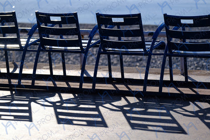 LA PROM 018-Les Chaises Bleues-Promenade des Anglais.Nice-Framed Wall Photo Print