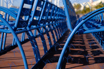 LA PROM 031-Les Chaises Bleues-Promenade des Anglais.Nice-Framed Wall Photo Print
