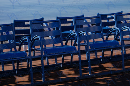 LA PROM 045-Les Chaises Bleues-Promenade des Anglais.Nice-Framed Wall Photo Print