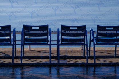 LA PROM 047-Les Chaises Bleues-Promenade des Anglais.Nice-Framed Wall Photo Print