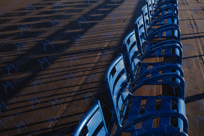 LA PROM 058-Les Chaises Bleues-Promenade des Anglais.Nice-Framed Wall Photo Print
