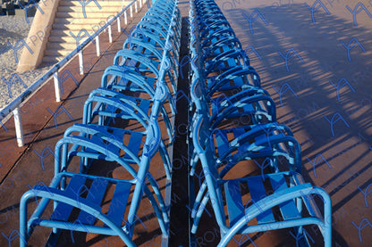LA PROM 082-Les Chaises Bleues-Promenade des Anglais.Nice-Framed Wall Photo Print