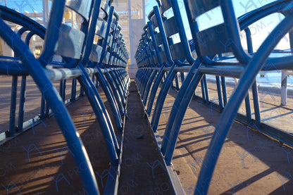 LA PROM 087-Les Chaises Bleues-Promenade des Anglais.Nice-Framed Wall Photo Print