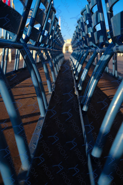 LA PROM 108-Les Chaises Bleues-Promenade des Anglais.Nice-Framed Wall Photo Print